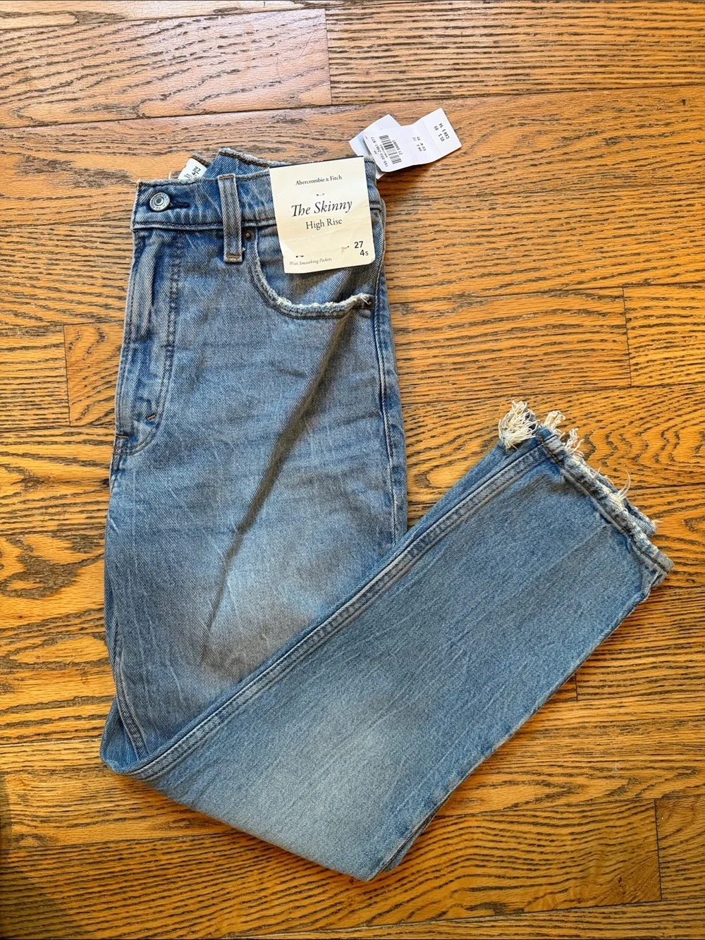 Abercrombie & Fitch Light Blue Denim Skinny High-Rise Jeans